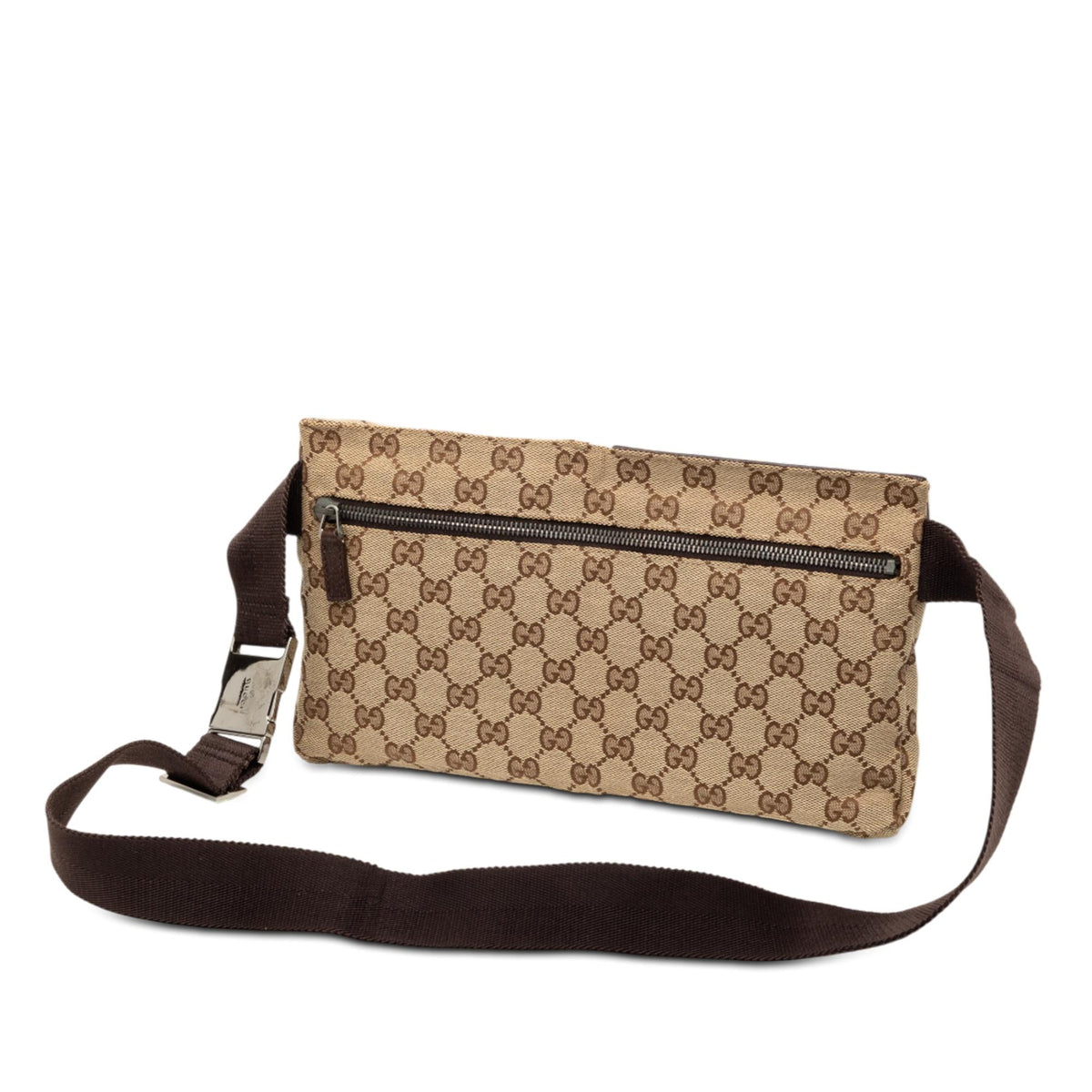 Gucci GG Canvas Double Pocket Belt Bag