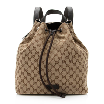 Gucci GG Canvas Drawstring Backpack (SHF-20125)