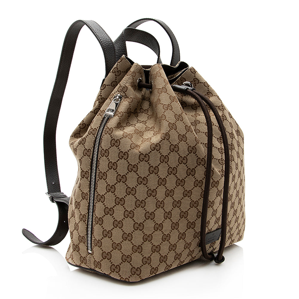 Gucci GG Canvas Drawstring Backpack (SHF-20125)