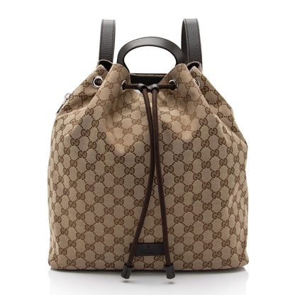 Gucci GG Canvas Drawstring Backpack (SHF-USUhpl)
