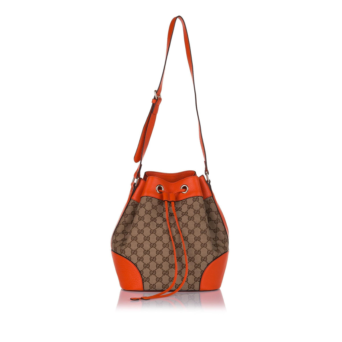 Gucci GG Canvas Drawstring Bucket Bag (SHG-34536)
