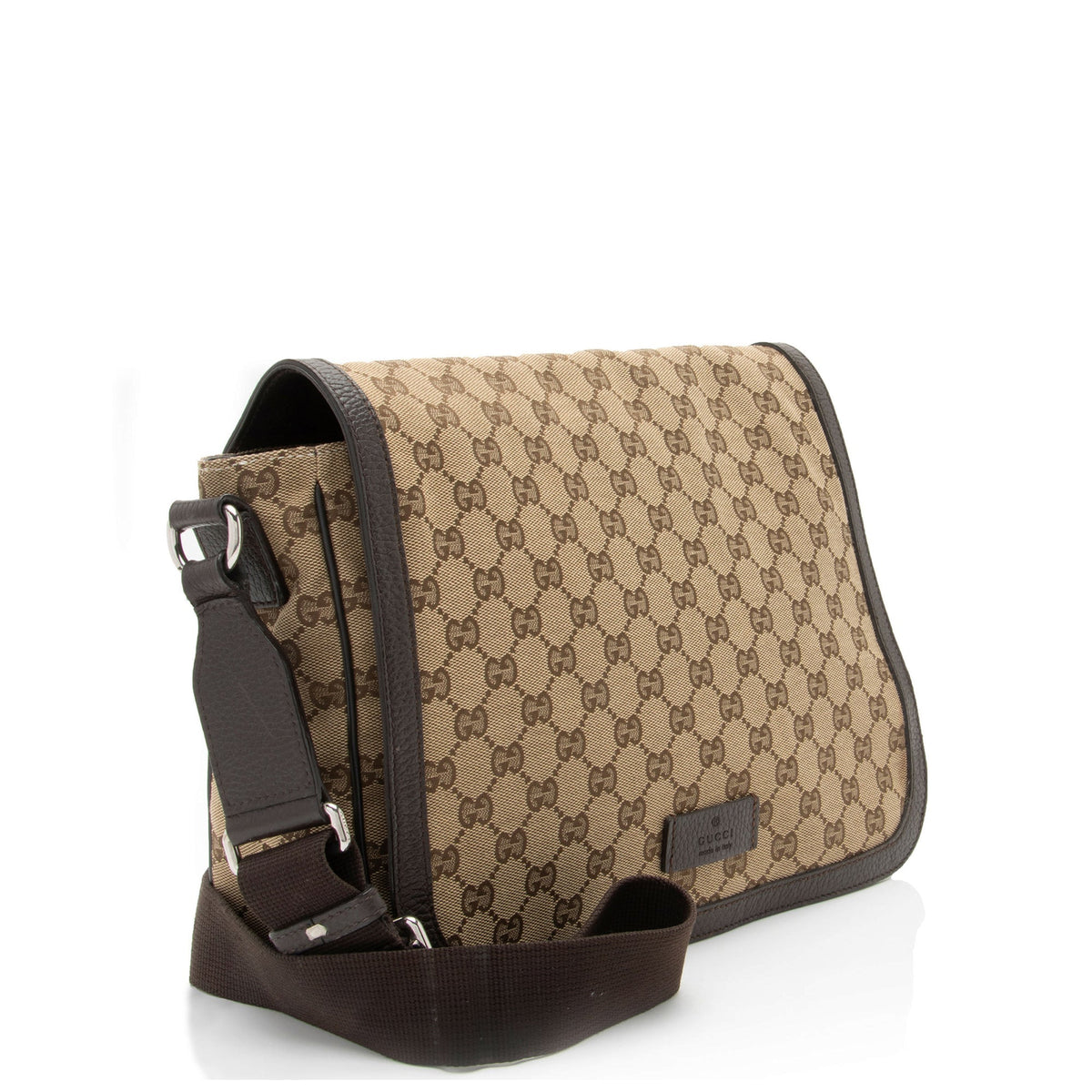 Gucci GG Canvas Flap Messenger (SHF-jreKOd)
