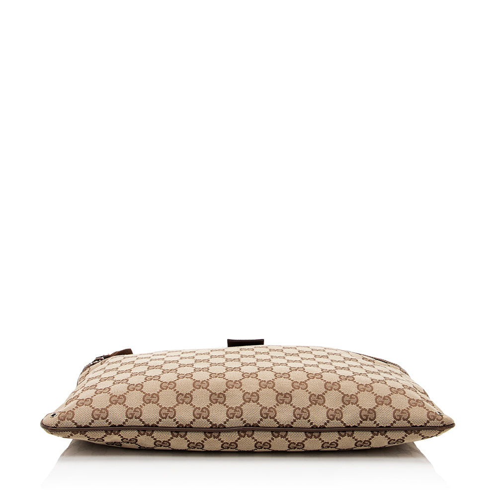 Gucci GG Canvas Flat Messenger Bag (SHF-22088)