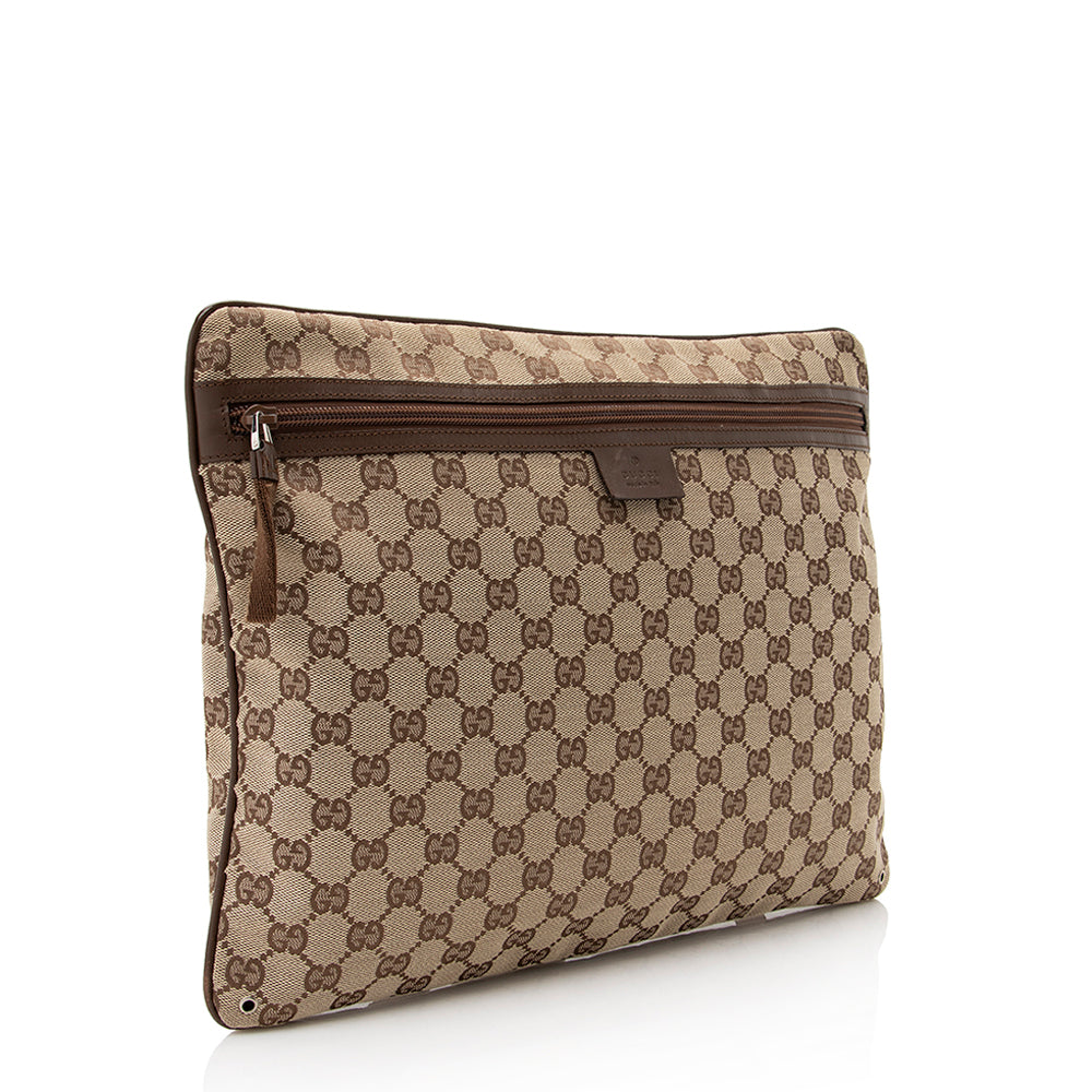 Gucci GG Canvas Flat Messenger Bag (SHF-22088)
