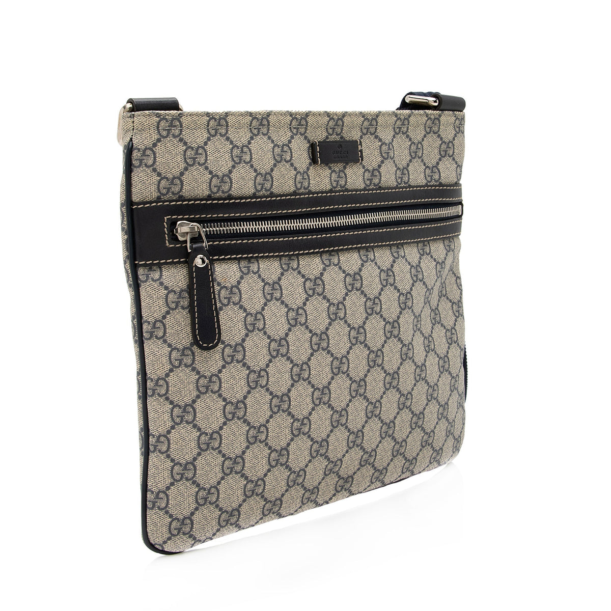 Gucci GG Canvas Flat Messenger Bag (SHF-KV7N6r)