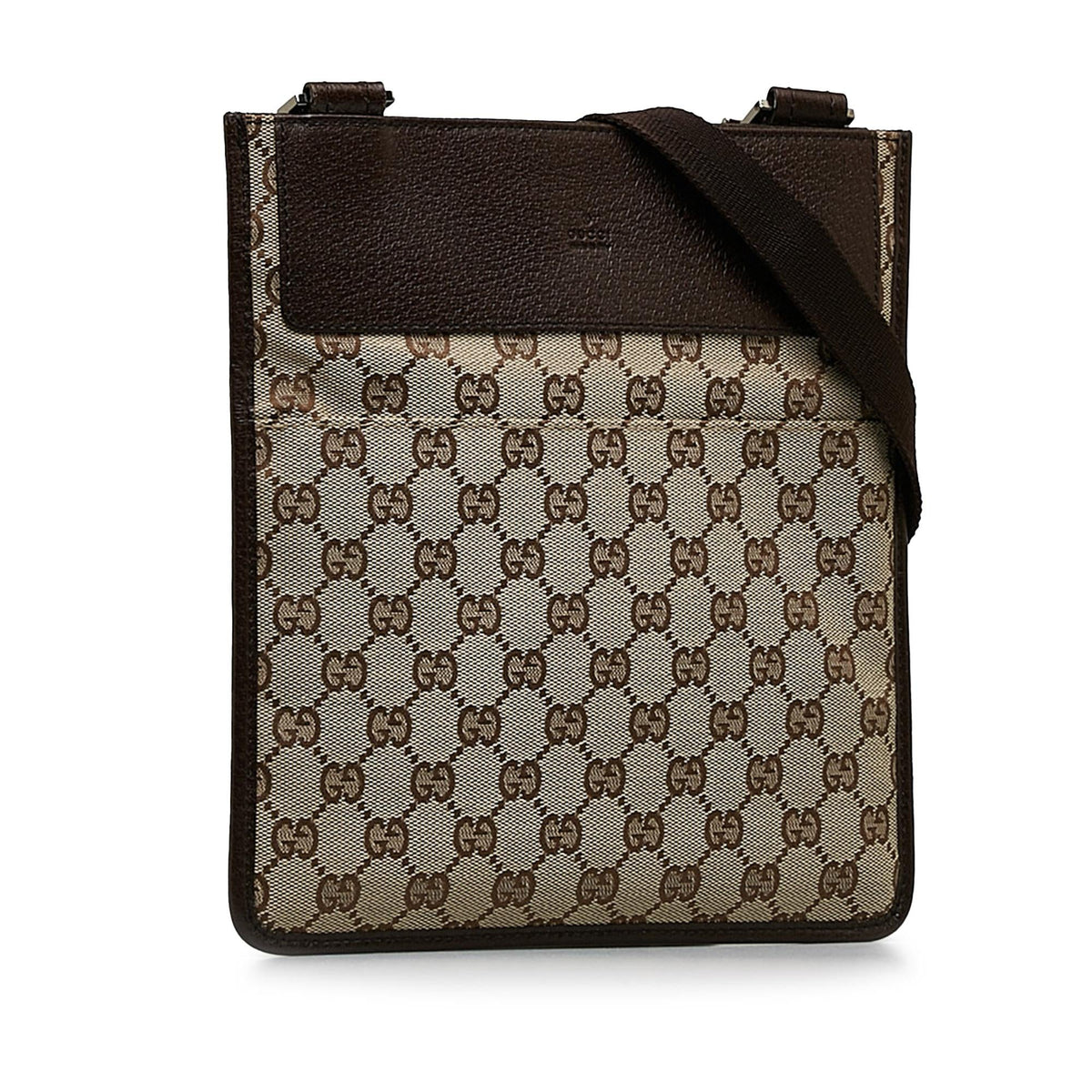 Gucci GG Canvas Flat Messenger (SHG-tmDaTa)