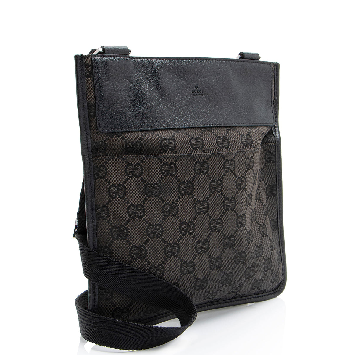 Gucci GG Canvas Flat Messenger (SHF-Br9CH5)