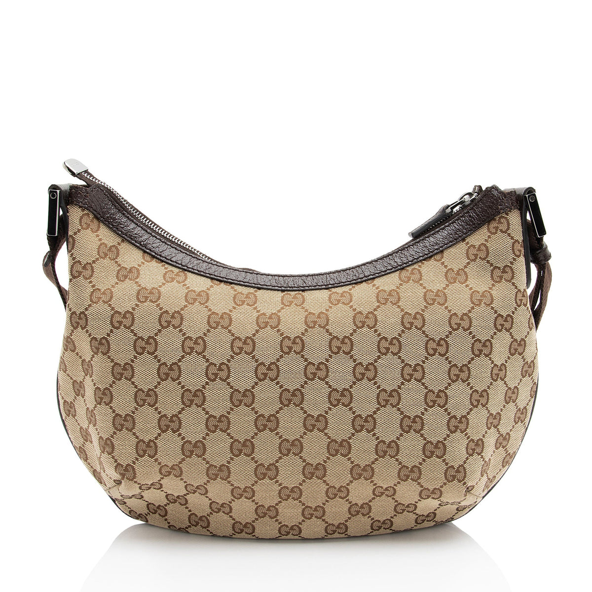 Gucci GG Canvas Half Moon Medium Messenger (SHF-wdpRGn)