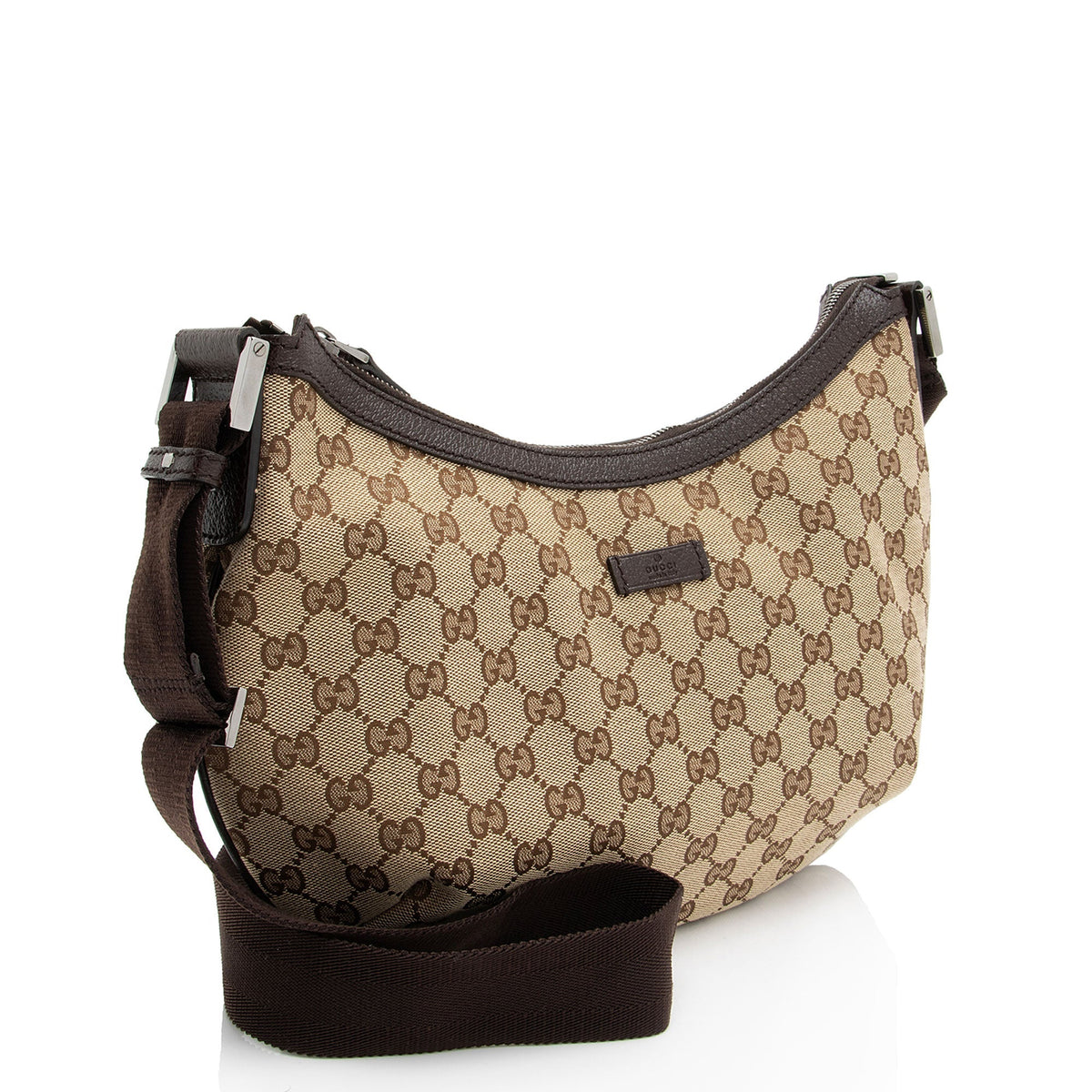 Gucci GG Canvas Half Moon Medium Messenger (SHF-wdpRGn)