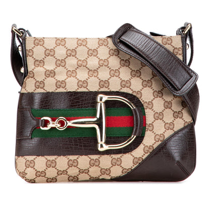 Gucci GG Canvas Hasler Web Crossbody