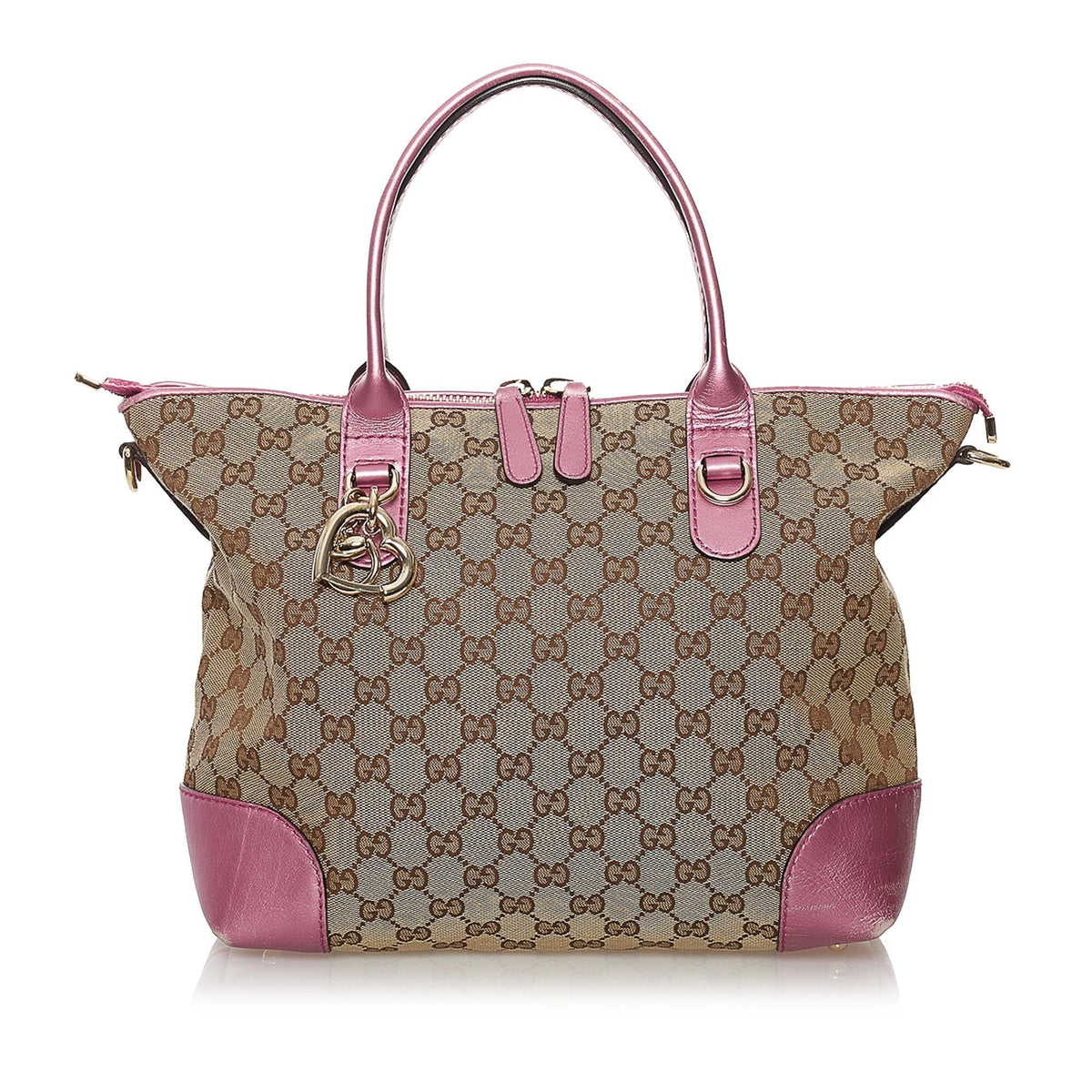 Gucci GG Canvas Heart Bit Satchel (SHG-32482)