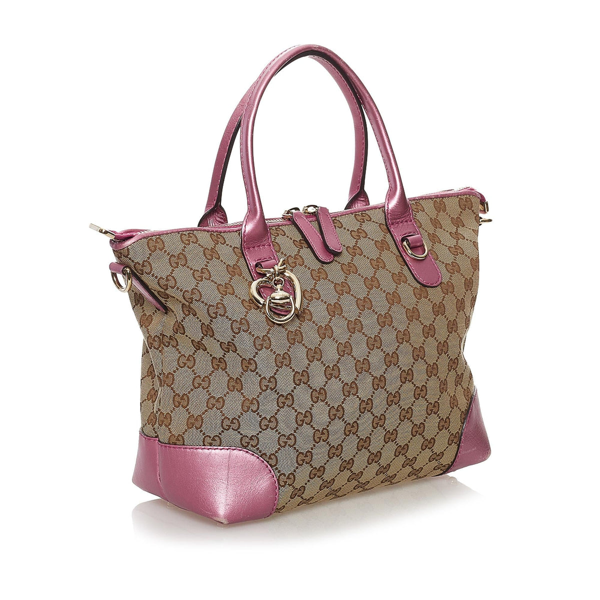 Gucci GG Canvas Heart Bit Satchel (SHG-32482)