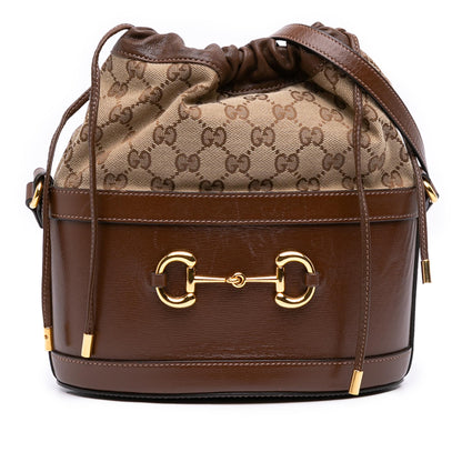 Gucci GG Canvas Horsebit 1955 Bucket Bag