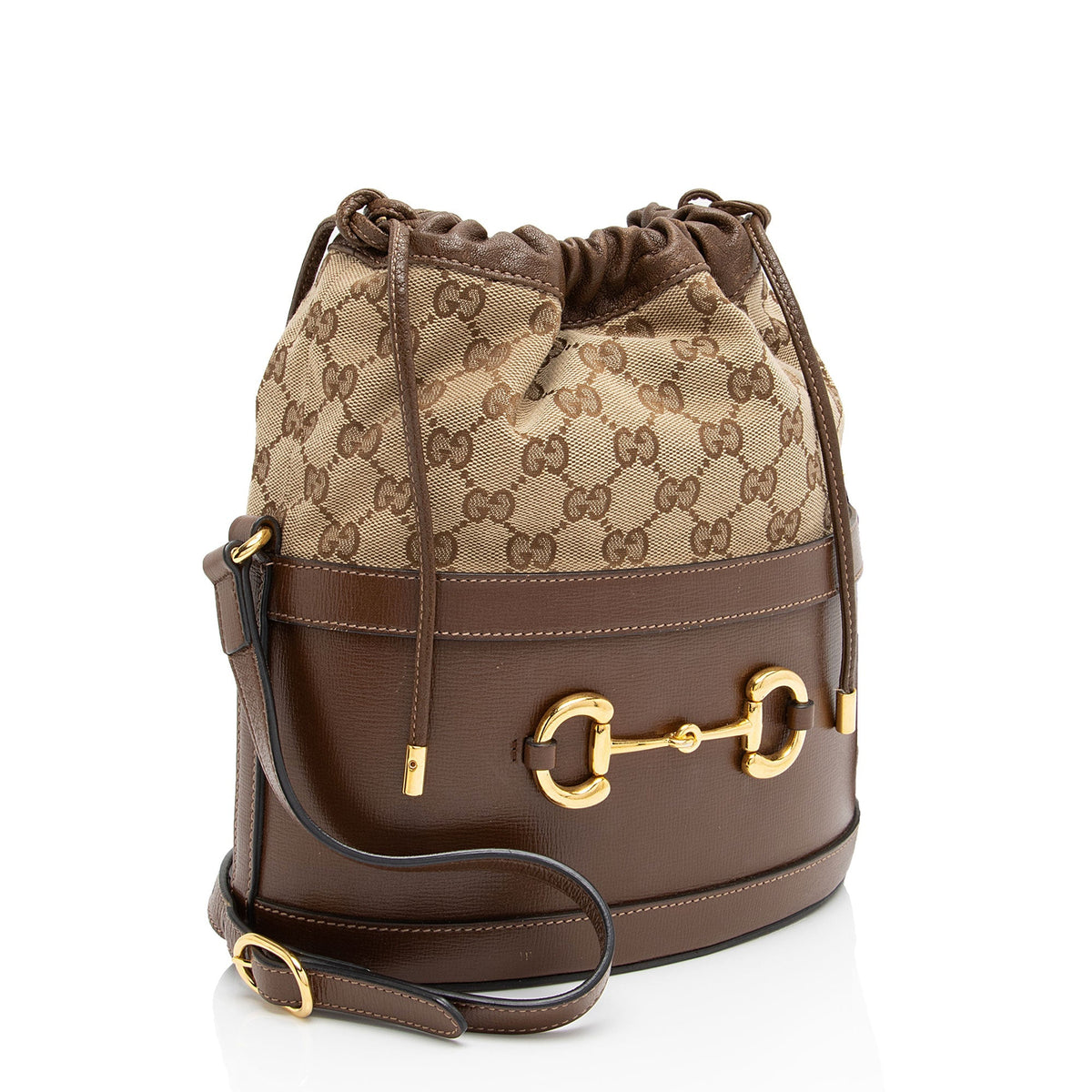 Gucci GG Canvas Horsebit 1955 Drawstring Bucket Bag