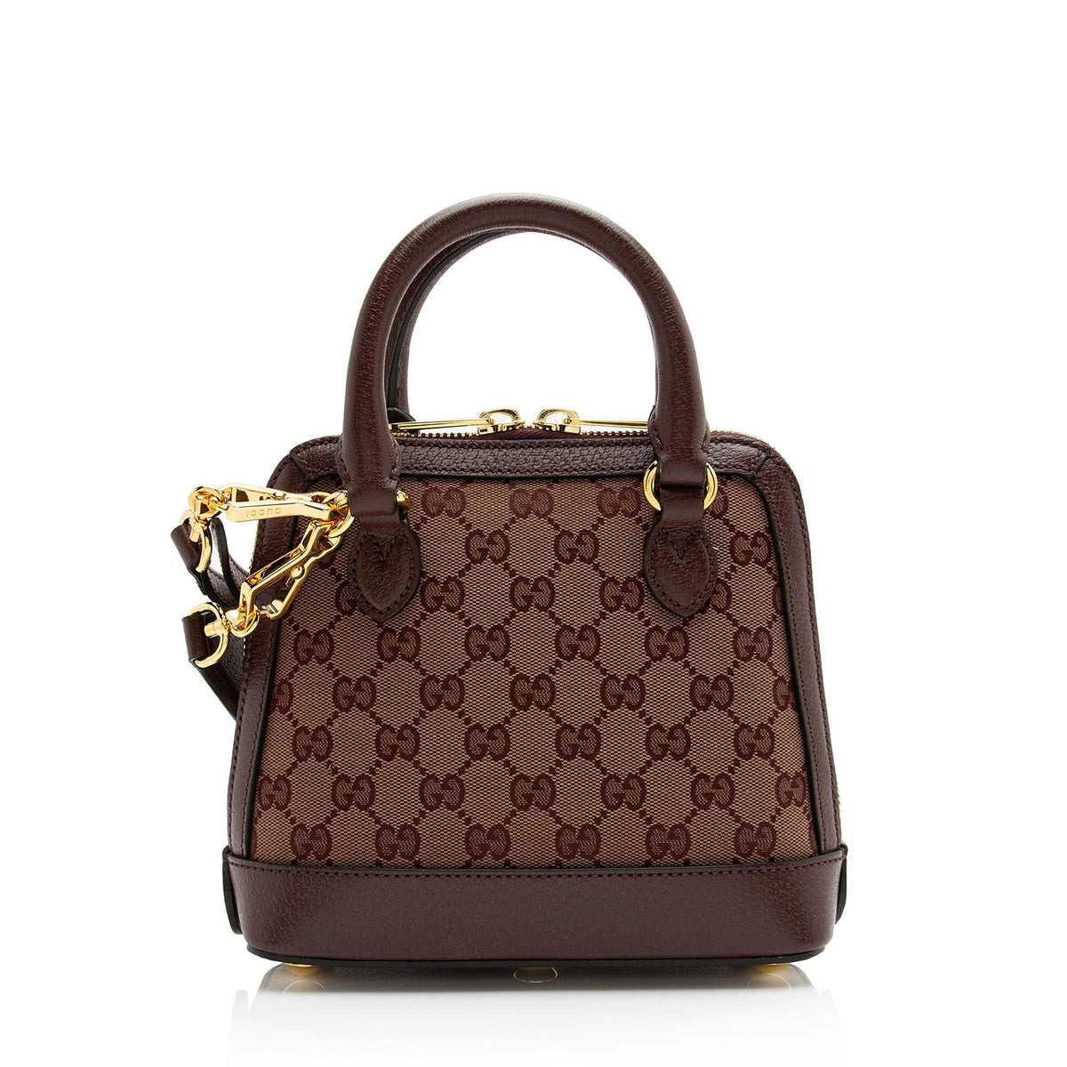 Gucci GG Canvas Horsebit 1955 Mini Top Handle Bag (SHF-23739)