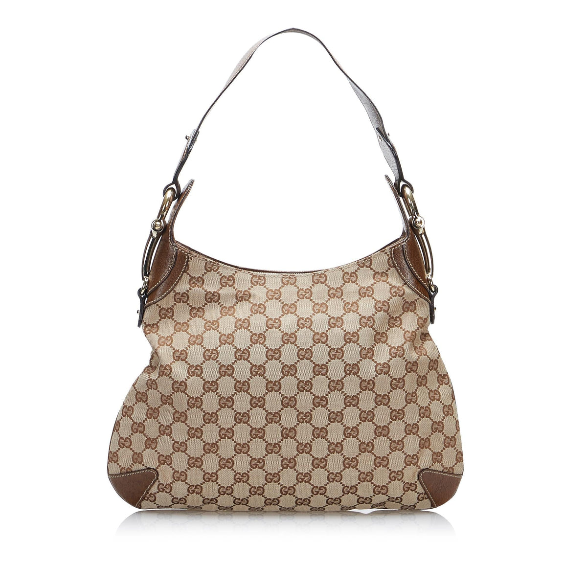 Gucci GG Canvas Horsebit Creole Hobo Bag (SHG-y6YgpM)
