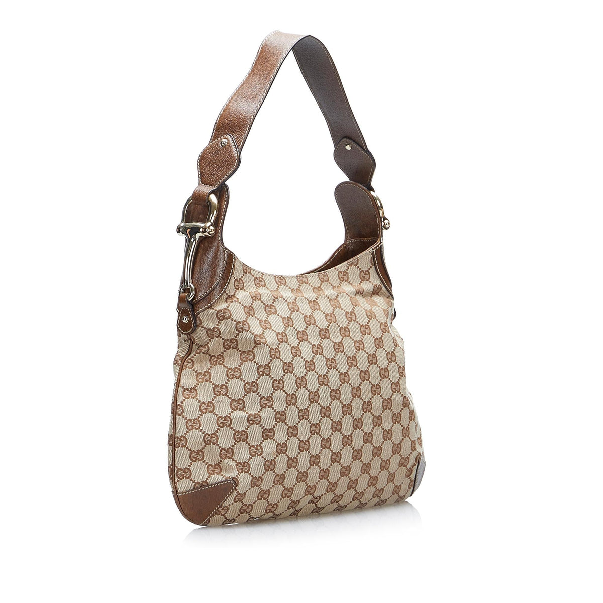 Gucci GG Canvas Horsebit Creole Hobo Bag (SHG-y6YgpM)