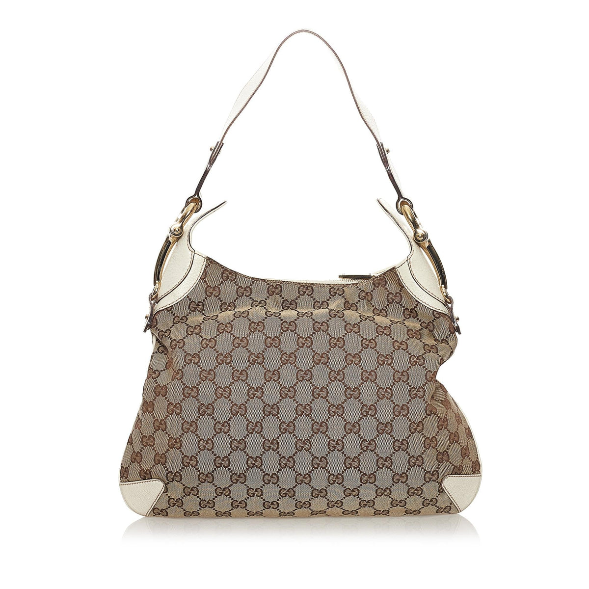 Gucci GG Canvas Horsebit Creole Hobo Bag (SHG-mPeq9s)