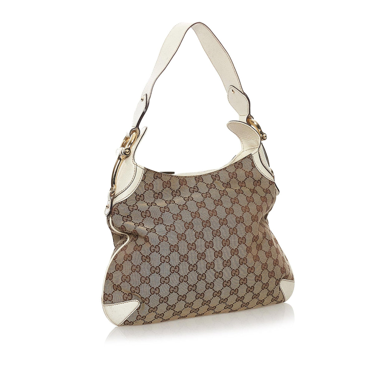Gucci GG Canvas Horsebit Creole Hobo Bag (SHG-mPeq9s)