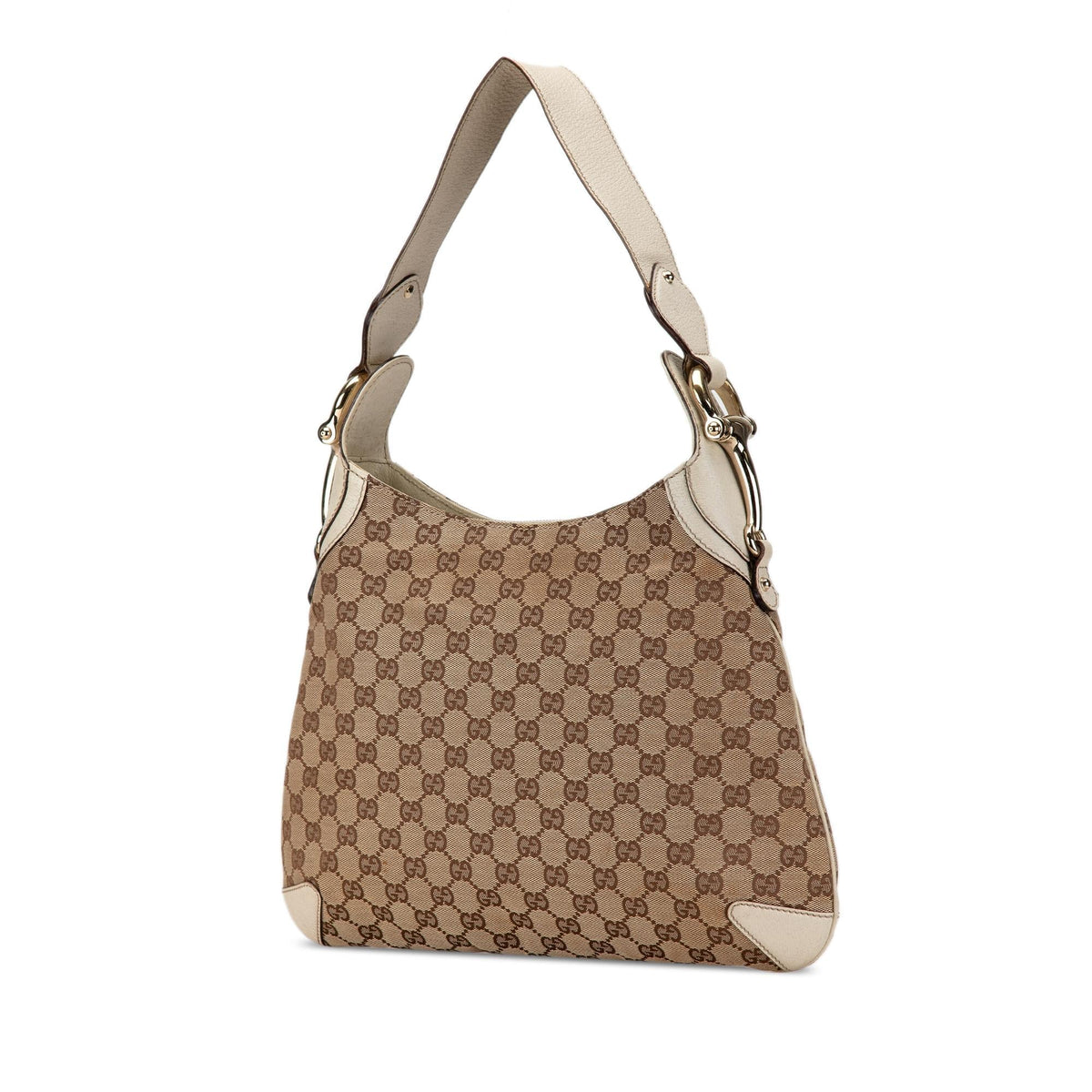 Gucci GG Canvas Horsebit Creole Hobo Bag (SHG-W6hAf3)