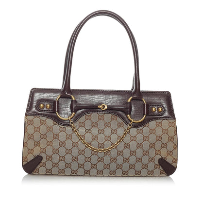 Gucci GG Canvas Horsebit Handbag (SHG-29601)