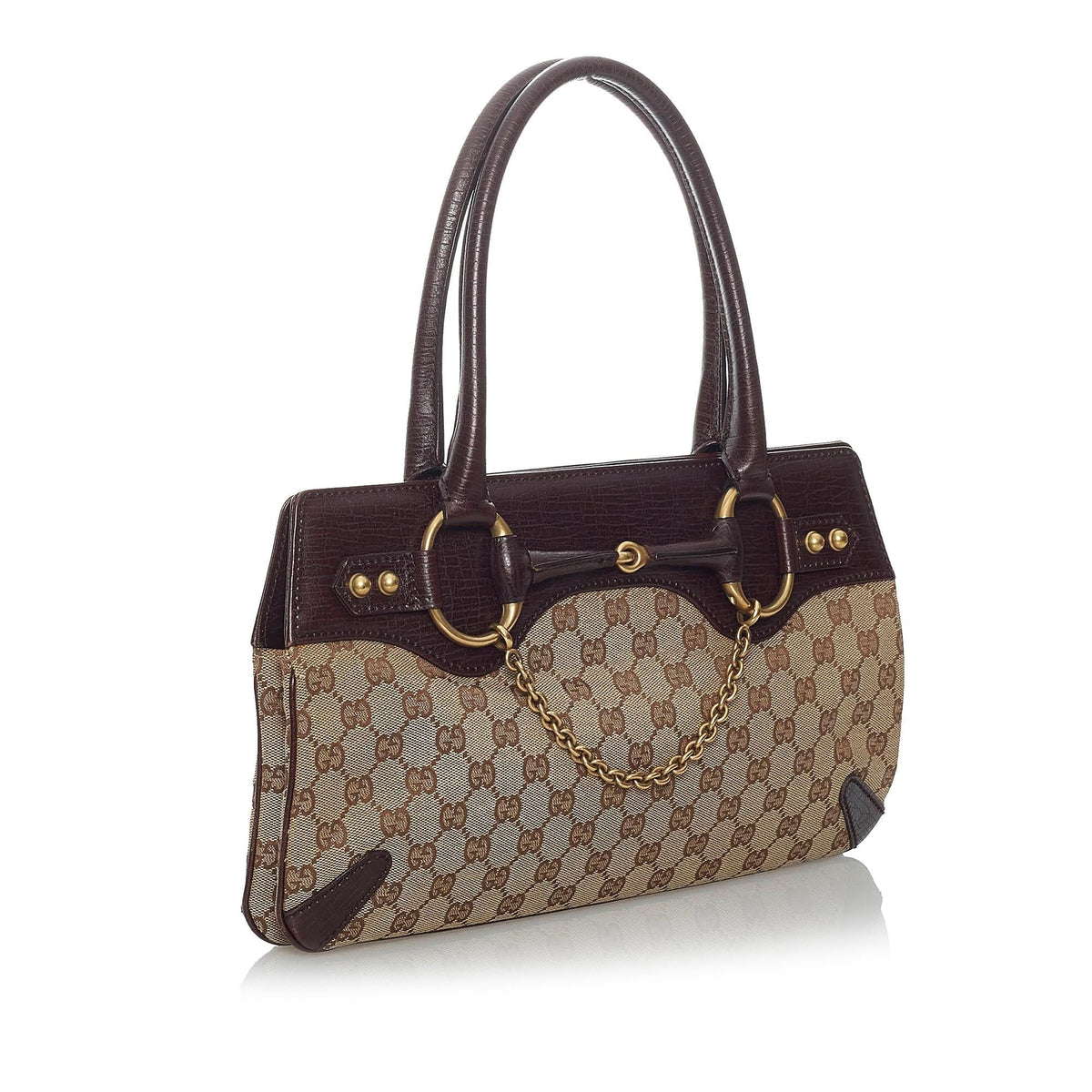 Gucci GG Canvas Horsebit Handbag (SHG-29601)