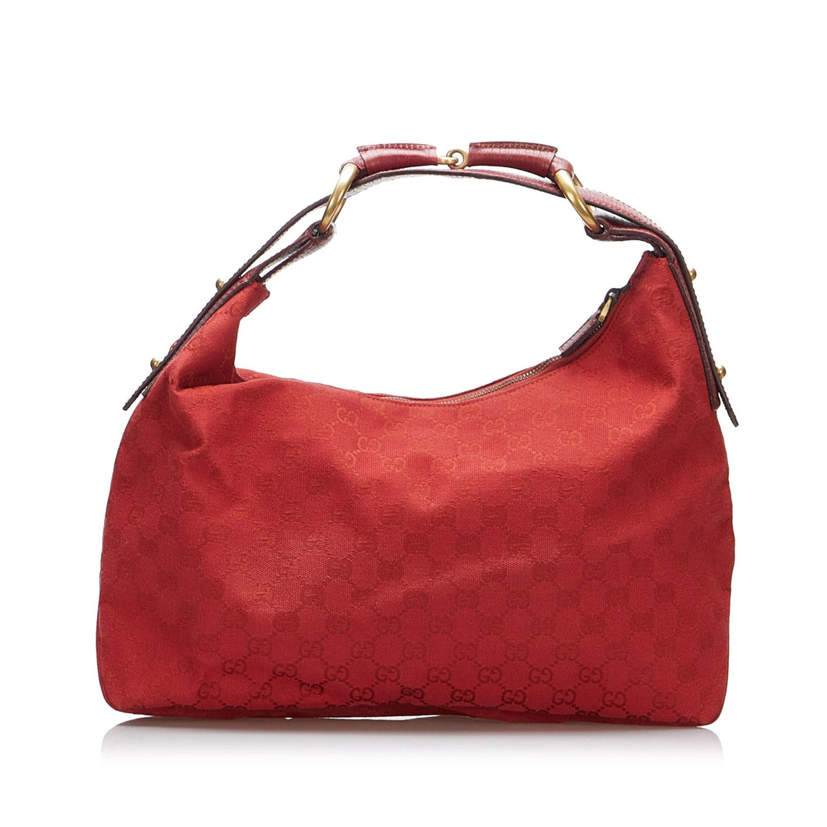 Gucci GG Canvas Horsebit Handbag (SHG-bSt1gy)