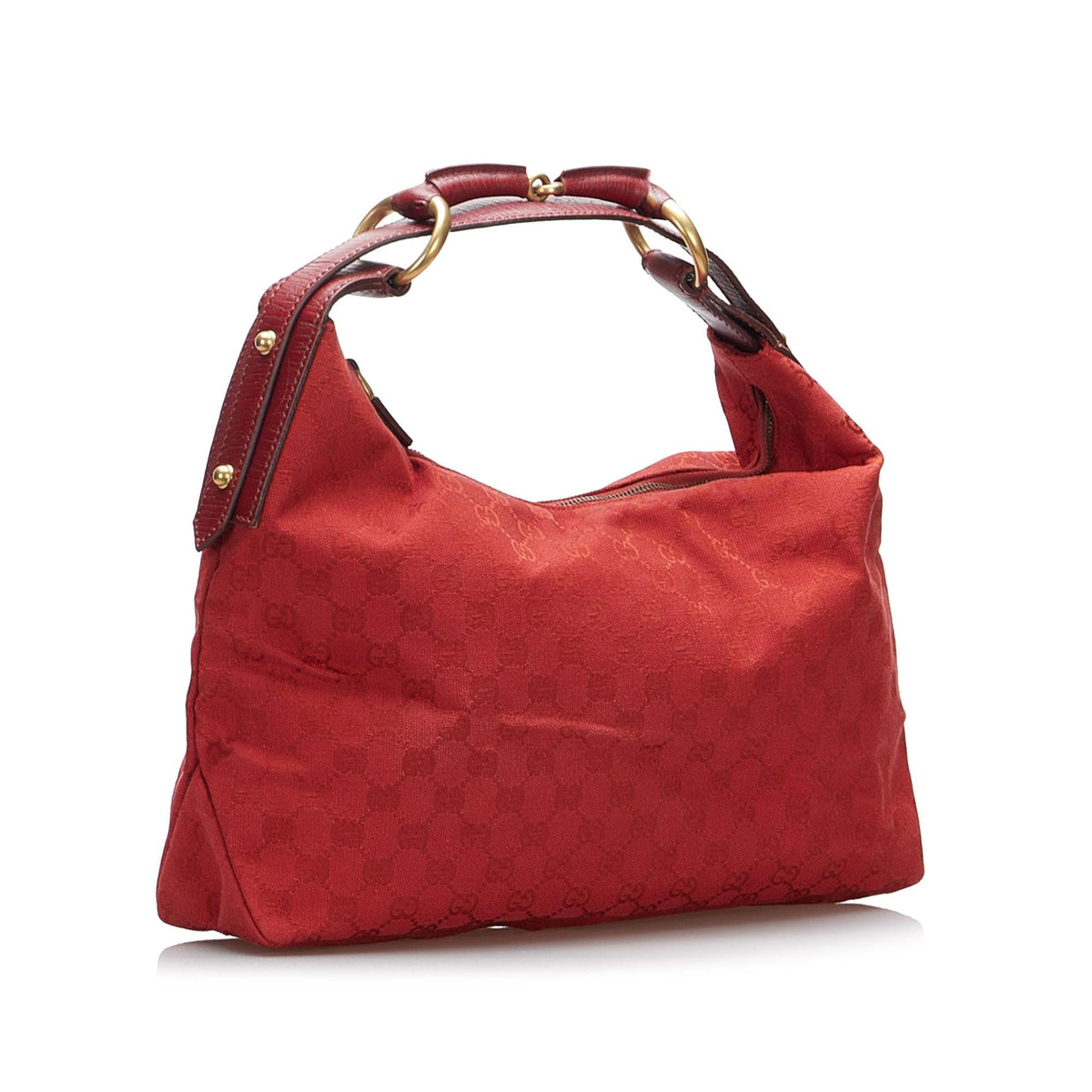 Gucci GG Canvas Horsebit Handbag (SHG-bSt1gy)