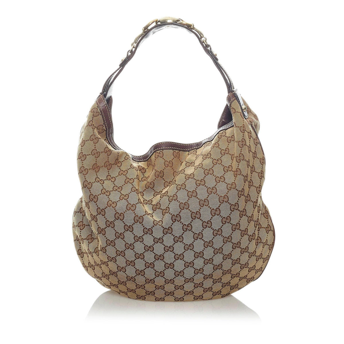Gucci GG Canvas Horsebit Hobo Bag (SHG-33455)