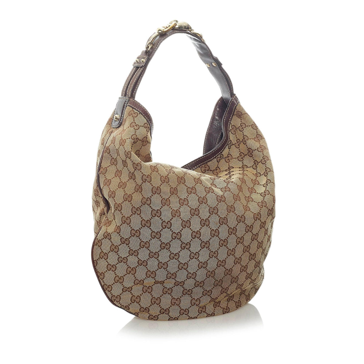Gucci GG Canvas Horsebit Hobo Bag (SHG-33455)