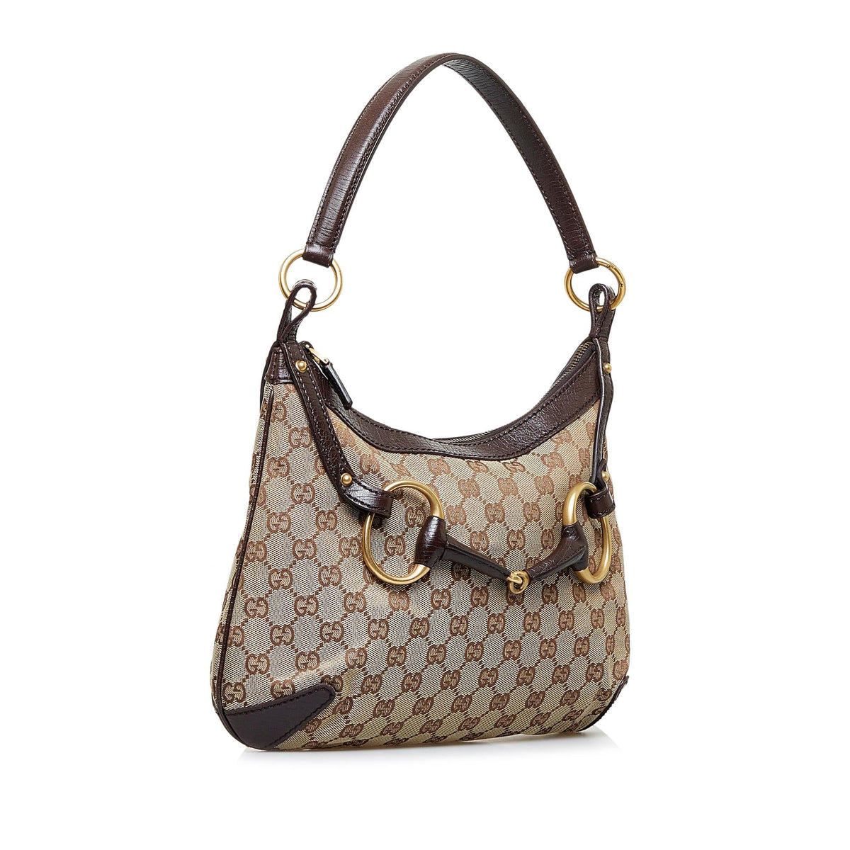 Gucci GG Canvas Horsebit Hobo Bag (SHG-3vKr0U)