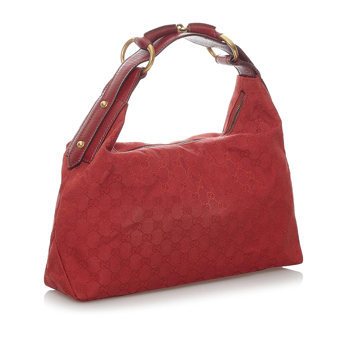 Gucci GG Canvas Horsebit Hobo Handbag (SHG-30289)