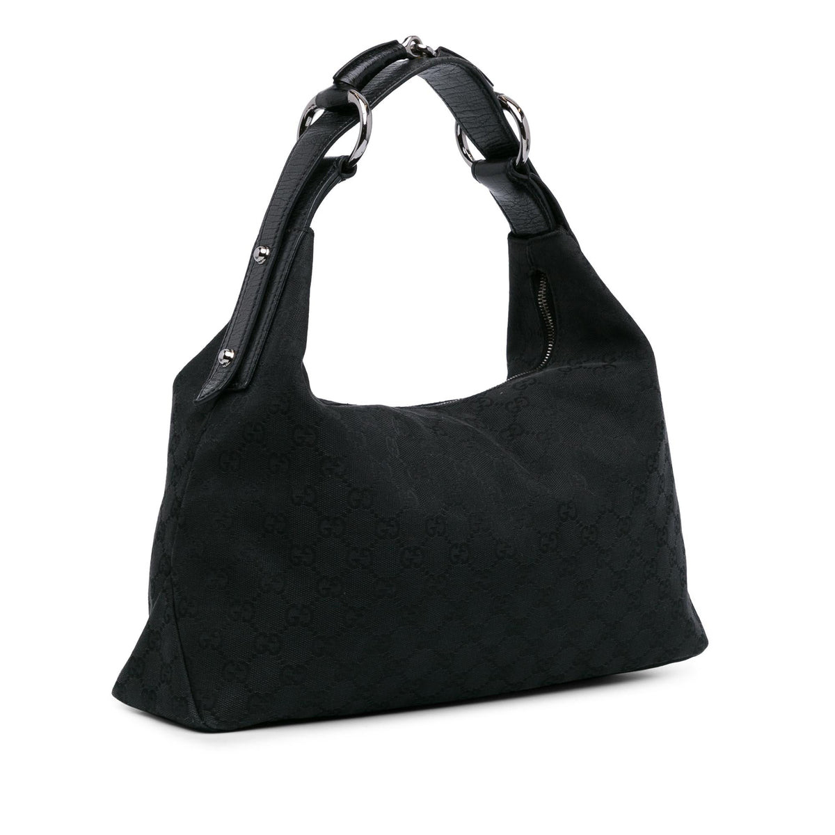 Gucci GG Canvas Horsebit Hobo (SHG-07dStE)