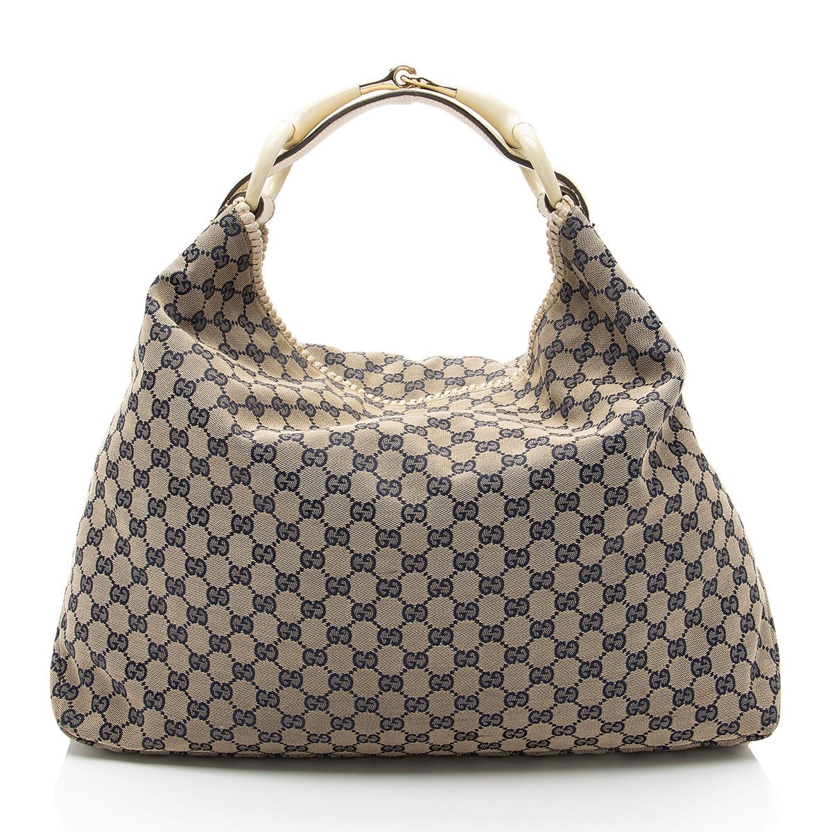 Gucci GG Canvas Horsebit Large Hobo