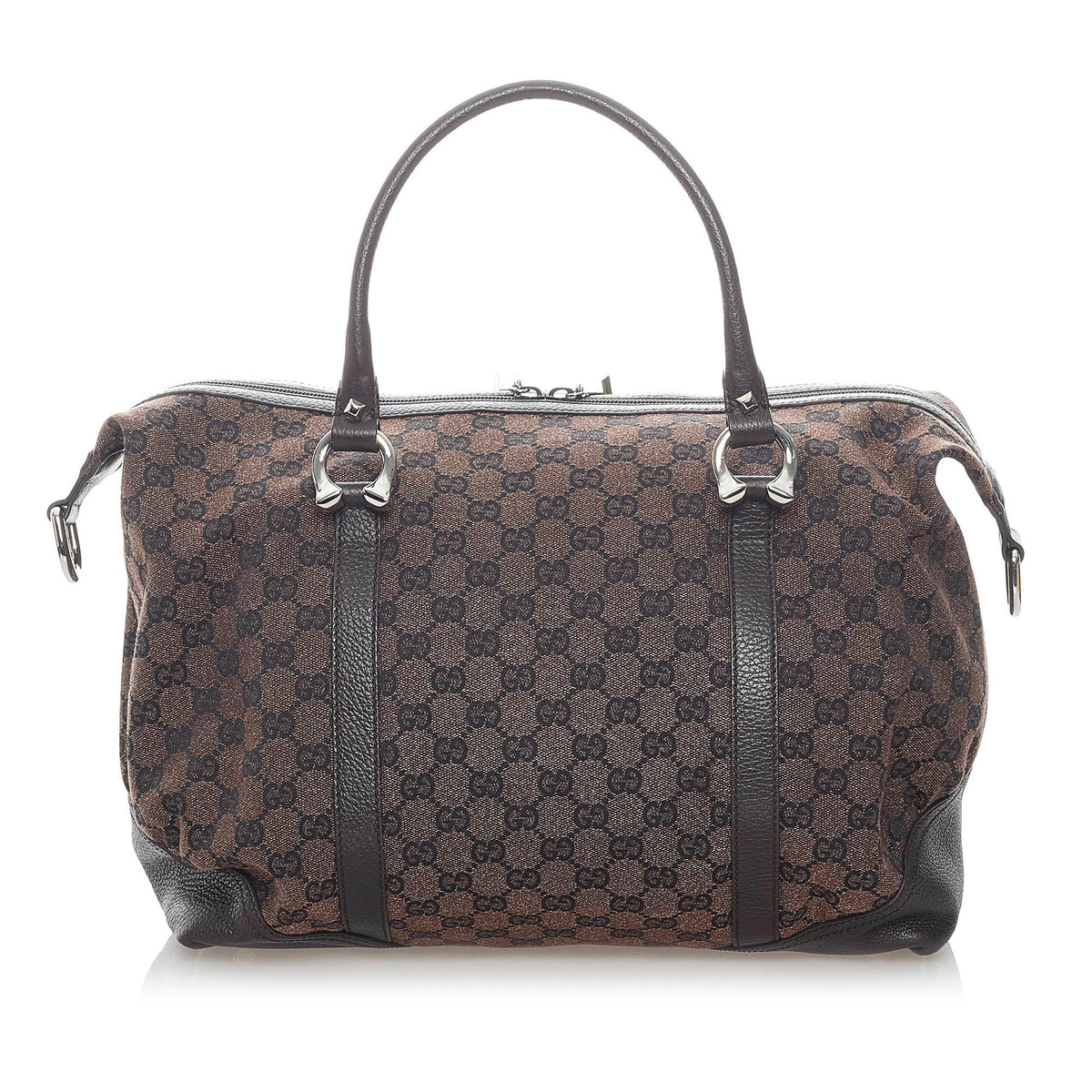 Gucci GG Canvas Horsebit Nail Boston Bag (SHG-32061)
