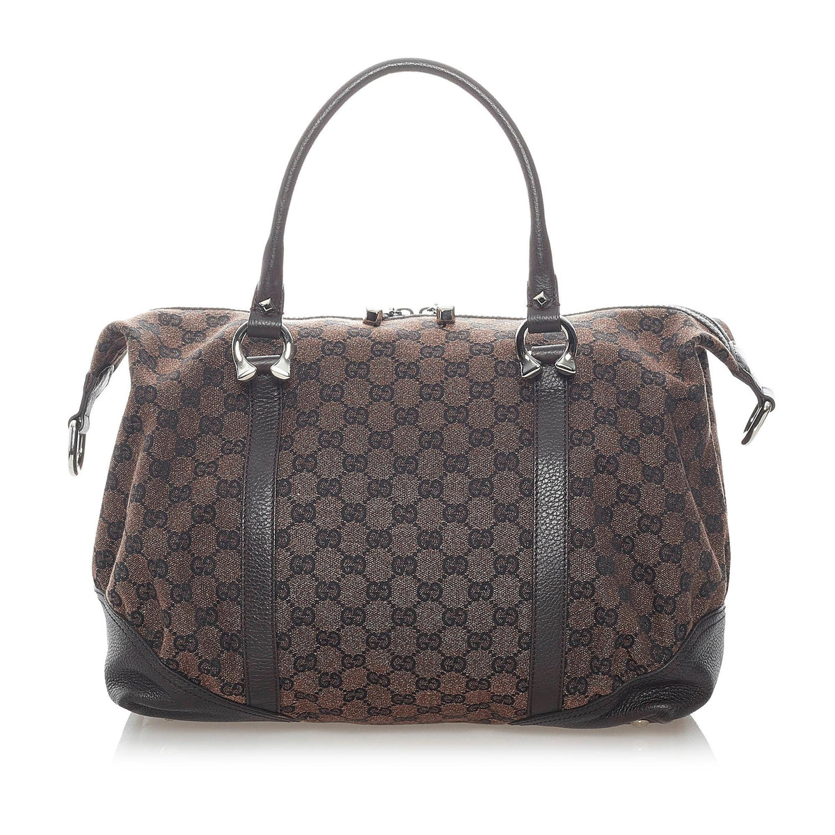 Gucci GG Canvas Horsebit Nail Boston Bag (SHG-32061)