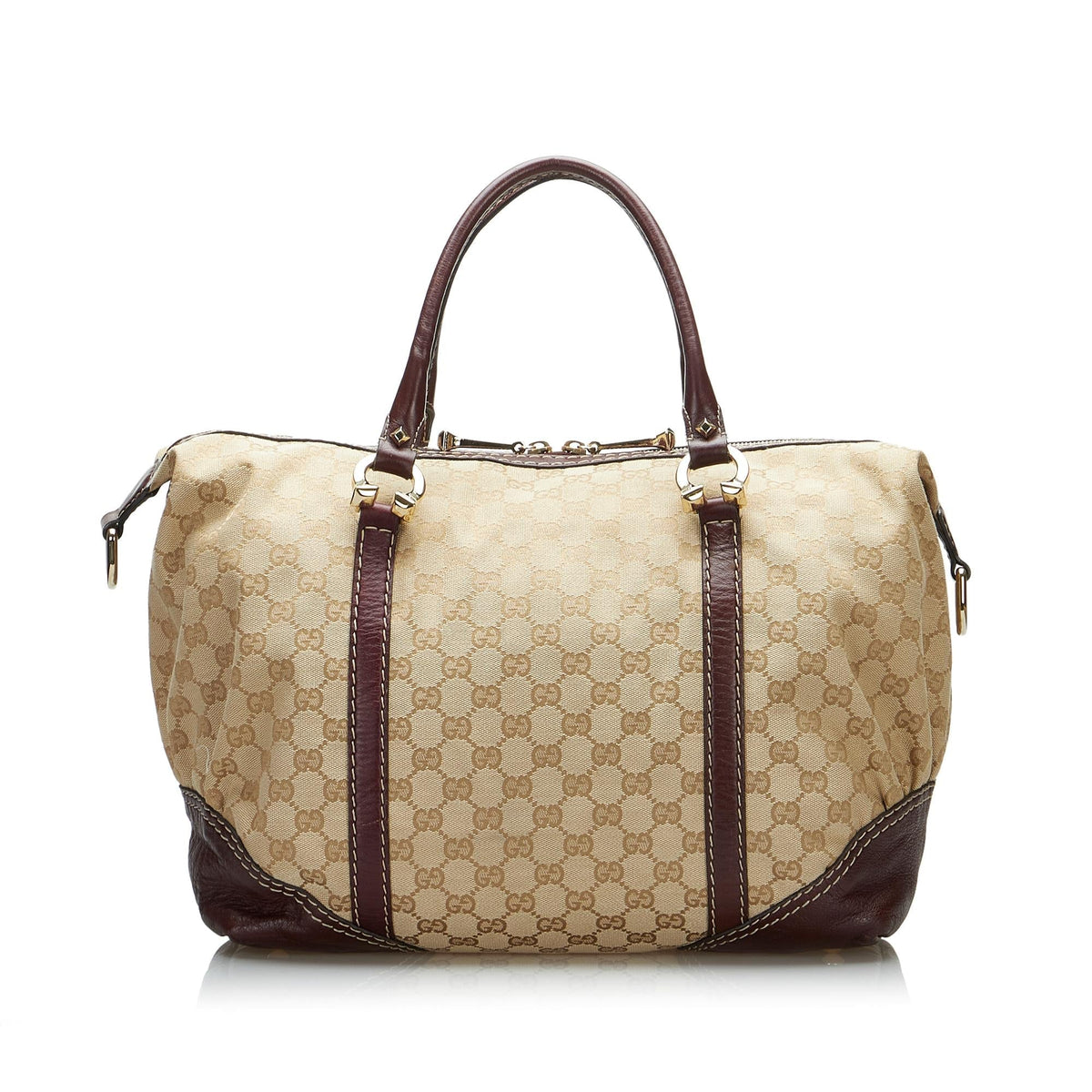 Gucci GG Canvas Horsebit Nail Boston Bag (SHG-OlogME)