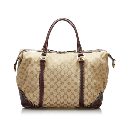 Gucci GG Canvas Horsebit Nail Boston Bag (SHG-OlogME)