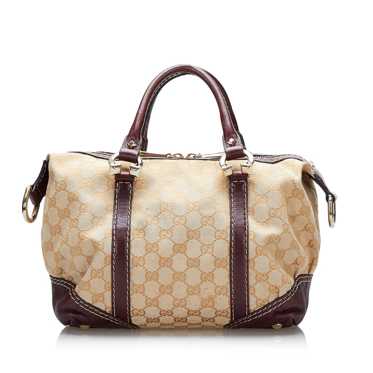 Gucci GG Canvas Horsebit Nail Satchel (SHG-36819)