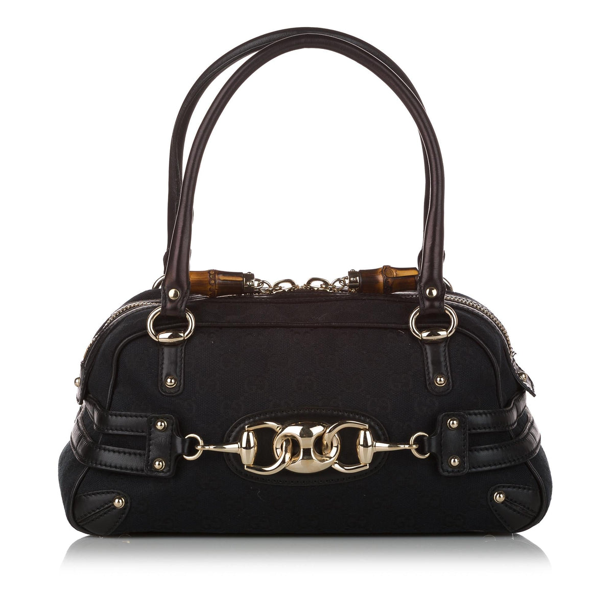 Gucci GG Canvas Horsebit Wave Handbag (SHG-31049)