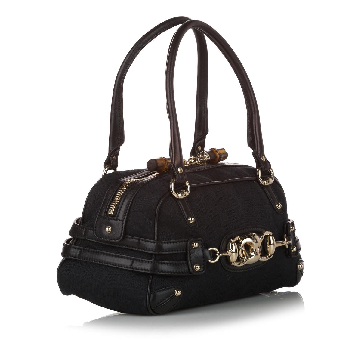 Gucci GG Canvas Horsebit Wave Handbag (SHG-31049)