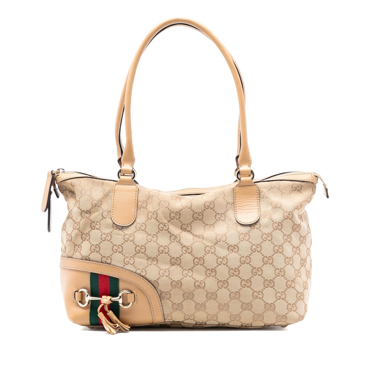 Gucci GG Canvas Horsebit Web Handbag
