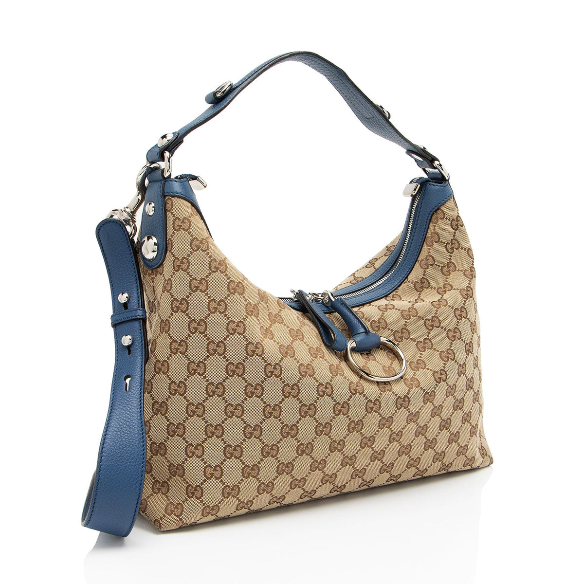 Gucci GG Canvas Icon Bit Medium Hobo