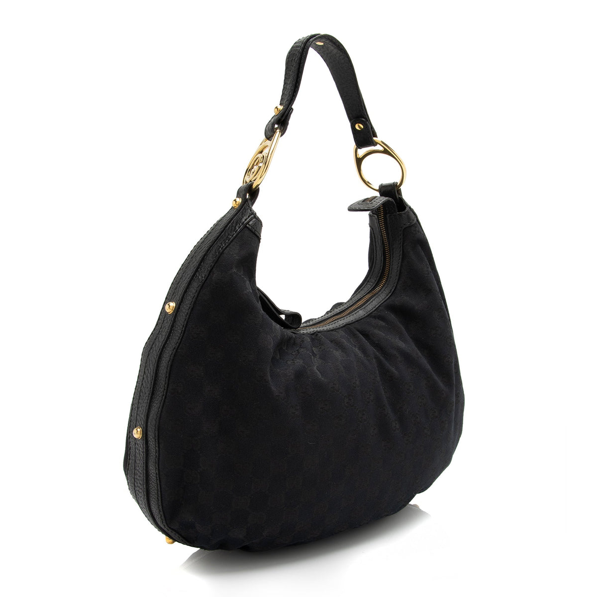 Gucci GG Canvas Interlocking G Medium Hobo (SHF-23929)