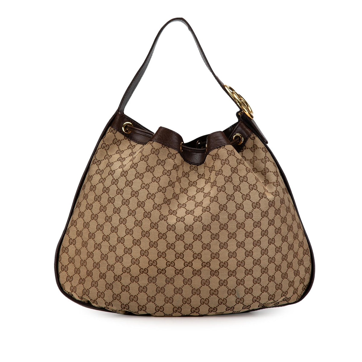 Gucci GG Canvas Interlocking Icon Drawstring Hobo (SHG-lDQuIe)