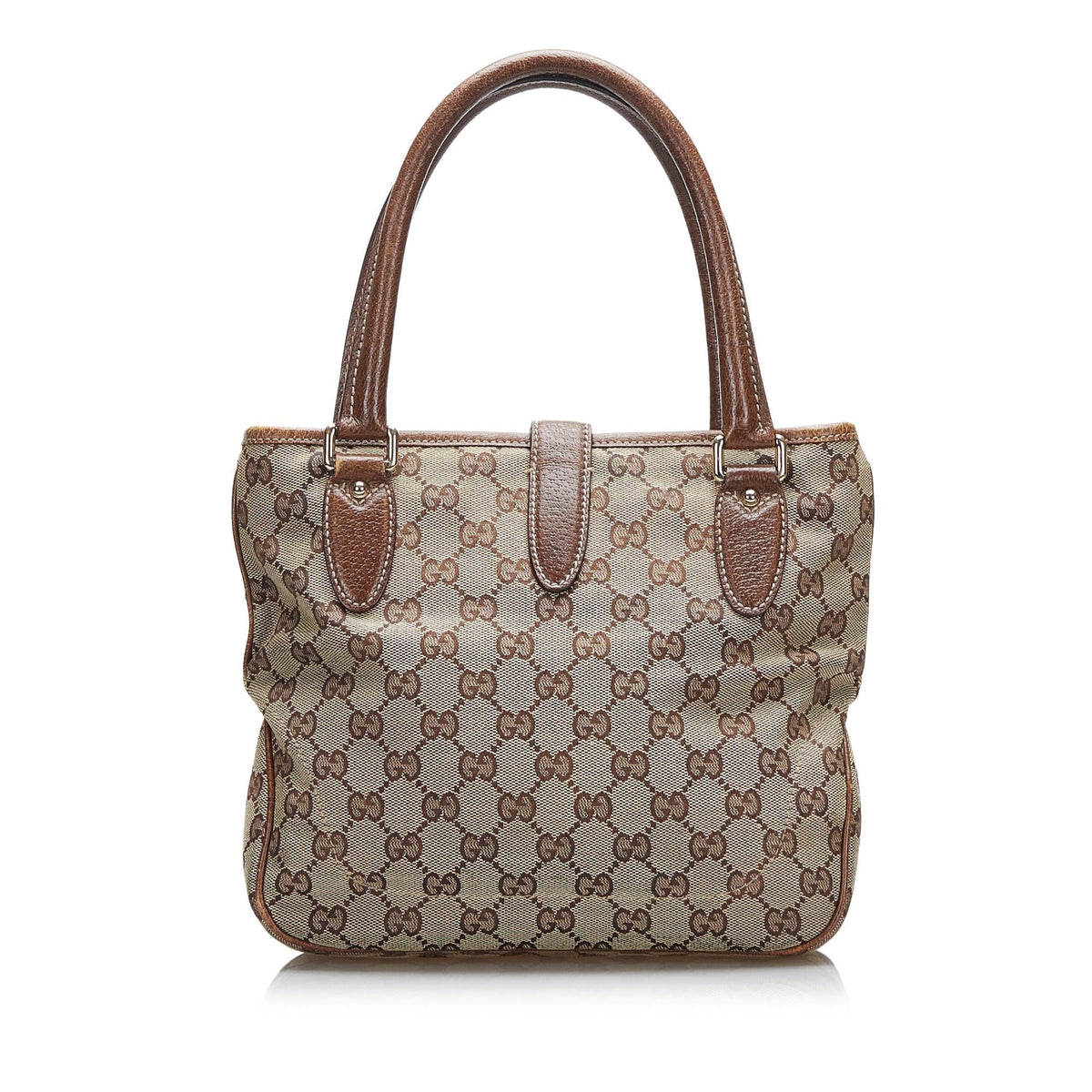 Gucci GG Canvas Jackie Piston Lock Handbag (SHG-oonzW2)