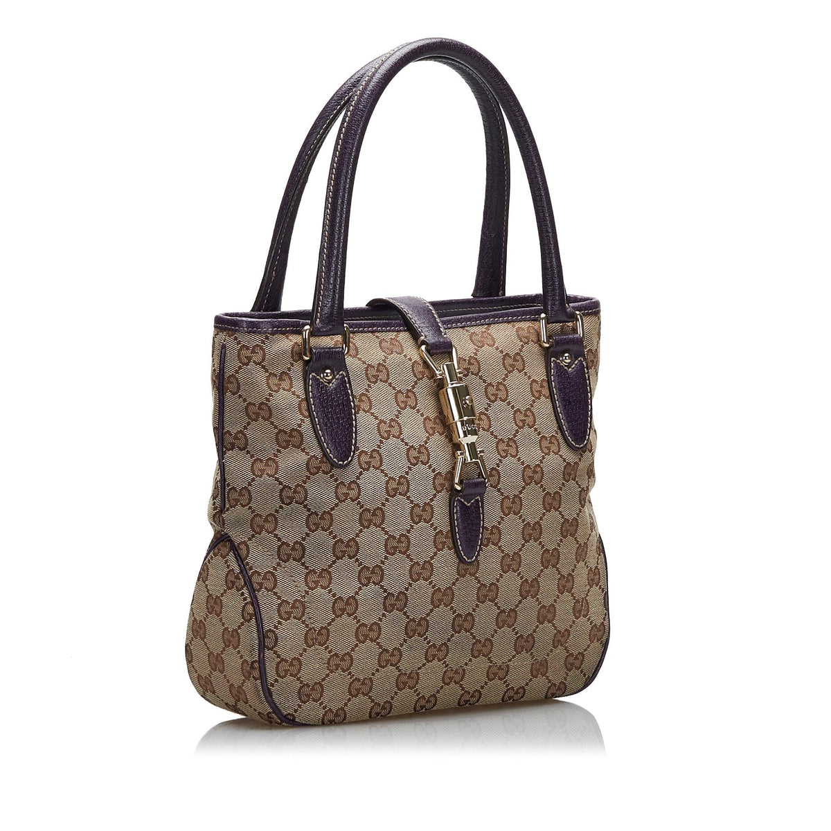 Gucci GG Canvas Jackie Piston Lock Handbag (SHG-F3Db8C)