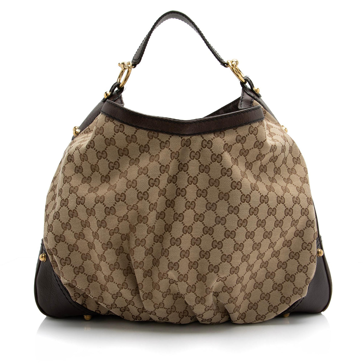 Gucci GG Canvas Jockey Large Hobo (SHF-23522)