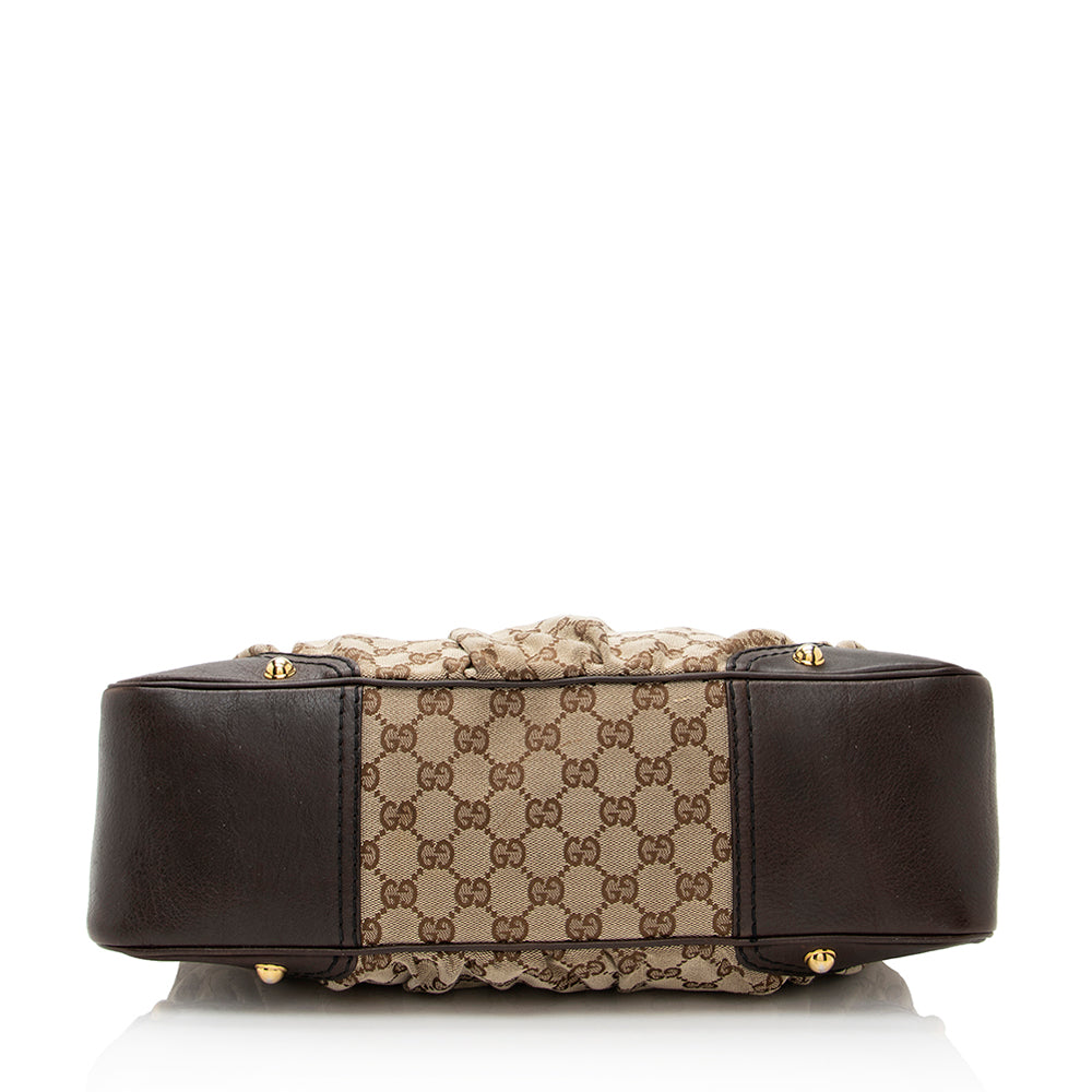 Gucci GG Canvas Jockey Medium Hobo (SHF-21770)