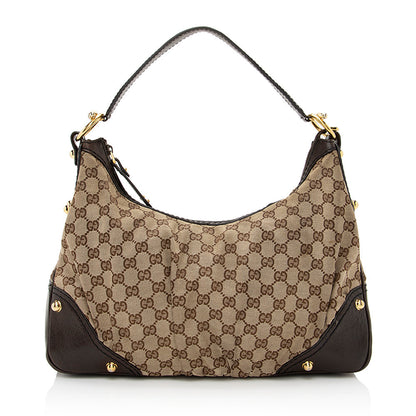 Gucci GG Canvas Jockey Medium Hobo (SHF-21770)